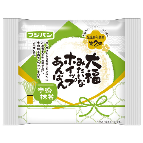 大福みたいなホイップあんぱん　宇治抹茶