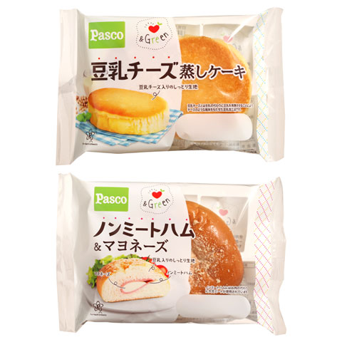 「ノンミートハム＆マヨネーズ」、「豆乳チーズ蒸しケーキ」