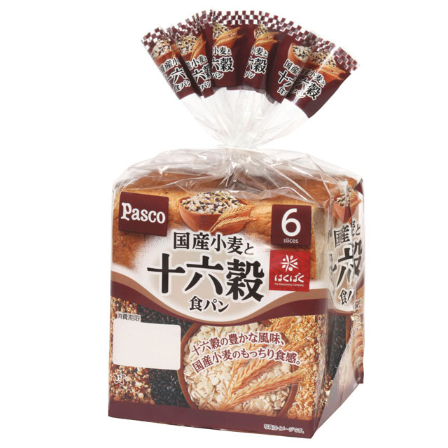 国国産小麦と十六穀食パン