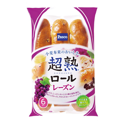 同日パッケージをリニューアル:超熟ロールレーズン 6個入