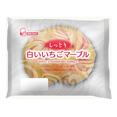しっとり白いいちごマーブル