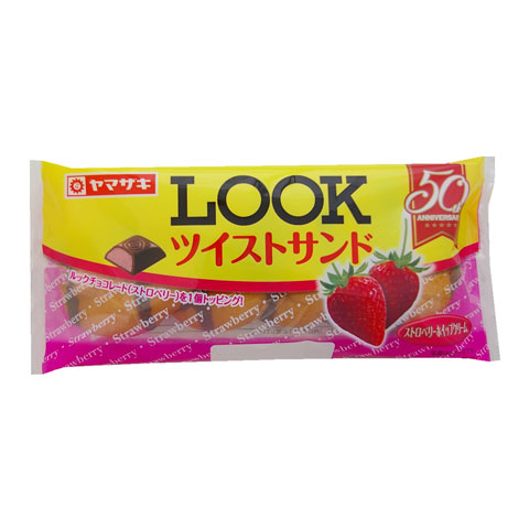 ＬＯＯＫツイストサンド（ストロベリーホイップクリーム）